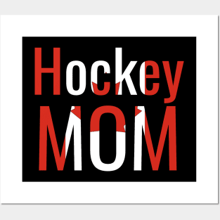 Hockey Mom with the Canadian Flag Posters and Art